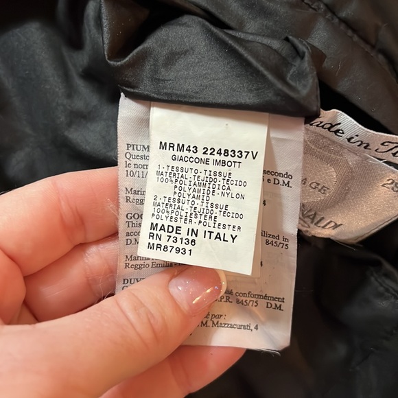 Voyage by Marina Rinaldi Goose Down and Real Beaver Fur Reversible Black Jacket - Picture 6 of 16